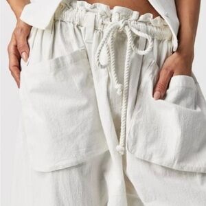 Free People White Wide Leg Pants